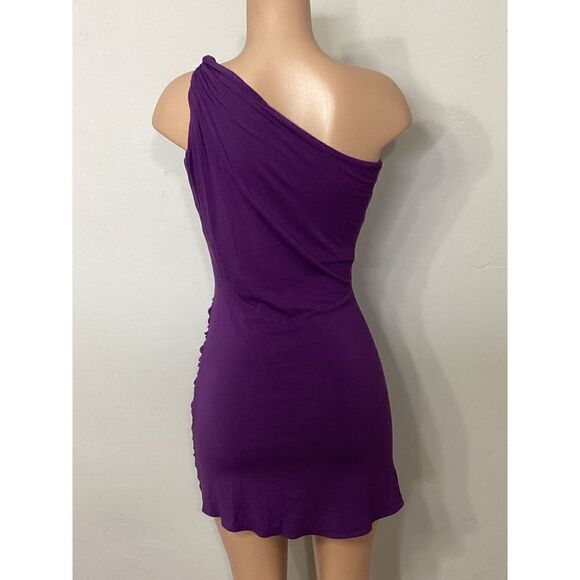 New. SKY purple Grecian style dress with leather. Normally $224 - Picture 5 of 8